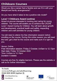 child care courses online free