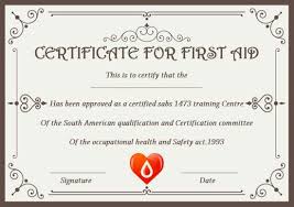 first aid certification online free