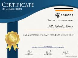 seo online course certificate