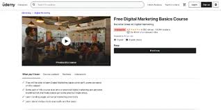 udemy digital marketing course free